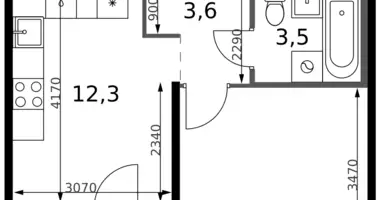 1 room apartment in Leninsky District, Russia