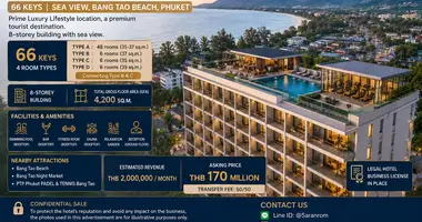 LUXURY 4-STAR HOTEL FOR SALE – 66 KEYS | BANG TAO BEACH, PHUKET, THAILAND. in Ban Bang Thao, Thailand