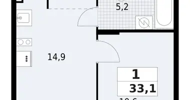 1 room apartment in Krasnoye Selo, Russia