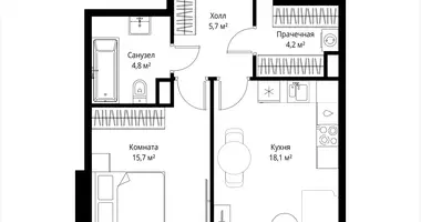 Квартира 1 комната в Москва, Россия