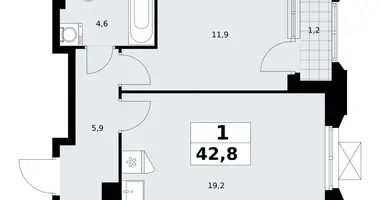 Appartement 1 chambre dans Troïtsk, Russie