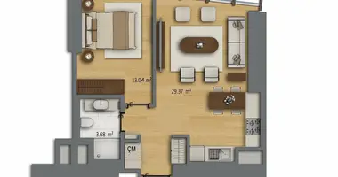 Appartement 1 chambre dans Sisli, Turquie
