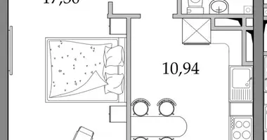 1 room apartment in Odesa, Ukraine