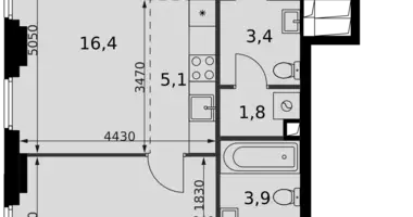 Appartement 2 chambres dans Moscou, Russie