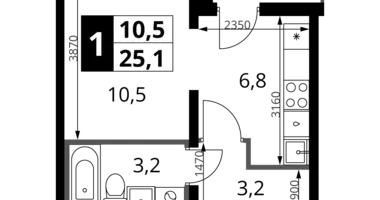 Студия 1 комната в Ленинский городской округ, Россия