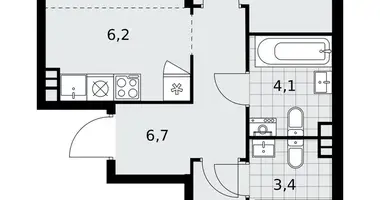 Apartamento 3 habitaciones en Troitsk, Rusia