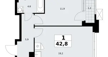 Квартира 1 комната в район Троицк, Россия