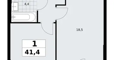 1 room apartment in Kommunarka, Russia