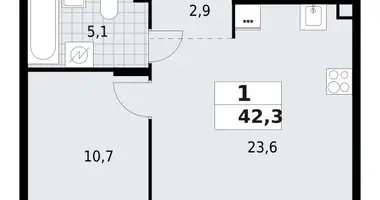 Квартира 1 комната в Всеволожск, Россия