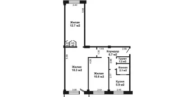3 room apartment in Minsk, Belarus
