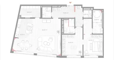 3 room apartment in Moscow, Russia
