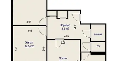 3 room apartment in Minsk, Belarus
