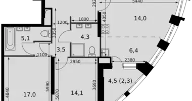 4 room apartment in Moscow, Russia
