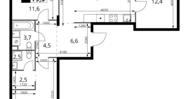 3 room apartment in Khimki, Russia