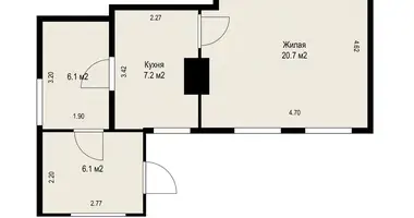 1 room apartment in Minsk, Belarus