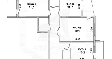 Квартира 3 комнаты в Мухавецкий сельский Совет, Беларусь