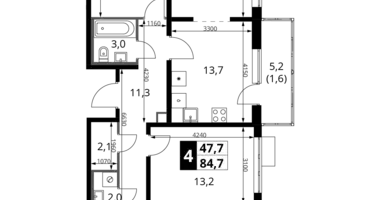 Mieszkanie 4 pokoi w Leninsky District, Rosja