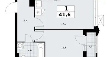 Apartamento 1 habitación en Troitsk, Rusia
