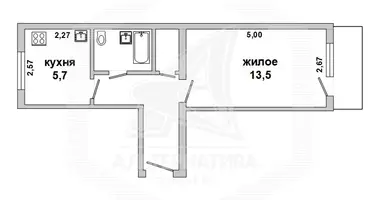 Wohnung 1 zimmer in Brest, Belarus