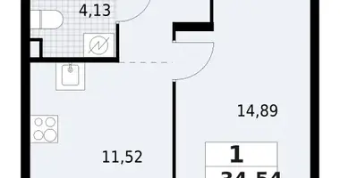 Mieszkanie 1 pokój w Lagolovskoe selskoe poselenie, Rosja