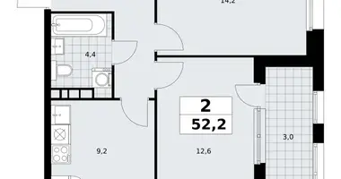 Квартира 2 комнаты в район Коммунарка, Россия