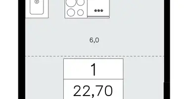 Appartement 1 chambre dans Kommunarka, Russie