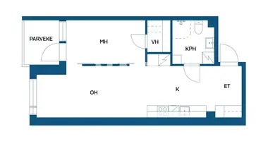 Apartamento 2 habitaciones en Oulu sub region, Finlandia