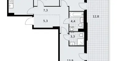 Wohnung 3 zimmer in Kommunarka, Russland