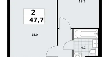 Wohnung 2 zimmer in Kommunarka, Russland