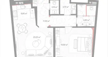 Appartement 1 chambre dans Moscou, Russie