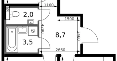 Wohnung 2 zimmer in Leninsky District, Russland