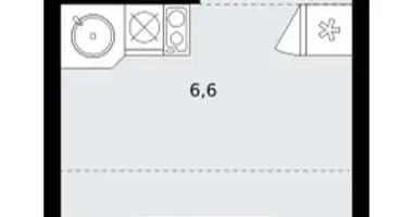 Wohnung 1 zimmer in Wnukowo, Russland