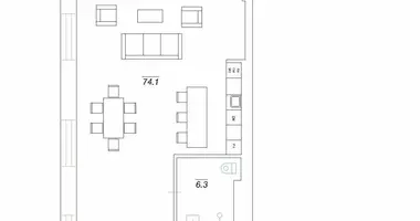 3 room apartment in Riga, Latvia