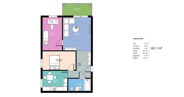 Apartamento 3 habitaciones en Gdansk, Polonia