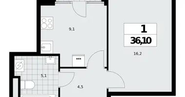 Mieszkanie 1 pokój w Moskwa, Rosja