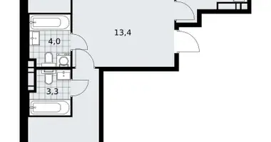 3 room apartment in Kommunarka, Russia