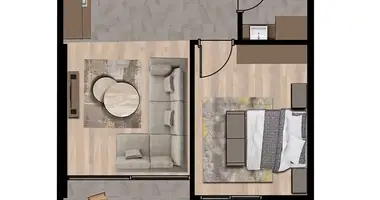 2 room apartment in Akdeniz, Turkey