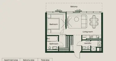 Квартира 2 комнаты в Tabakhmela-Shavnabada Road, Грузия
