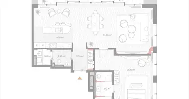 Apartamento 1 habitación en Moscú, Rusia