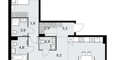 Wohnung 3 zimmer in Kommunarka, Russland