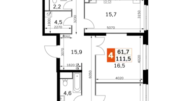 4 room apartment in Moscow, Russia