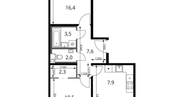 Apartamento 3 habitaciones en Jimki, Rusia
