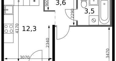 Квартира 1 комната в Ленинский городской округ, Россия