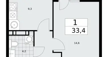 Apartamento 1 habitación en Kommunarka, Rusia