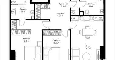 2 room apartment in Moscow, Russia