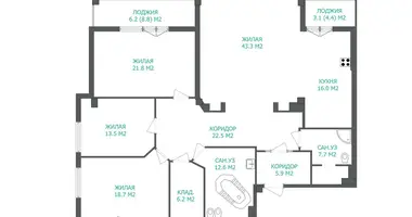 4 room apartment in Minsk, Belarus