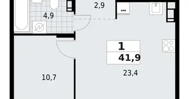 Wohnung 1 zimmer in Wsewoloschsk, Russland