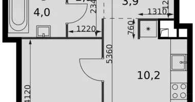 1 room apartment in Moscow, Russia