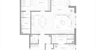 Wohnung 2 zimmer in Moskau, Russland