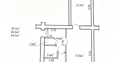 2 room apartment in Brest, Belarus